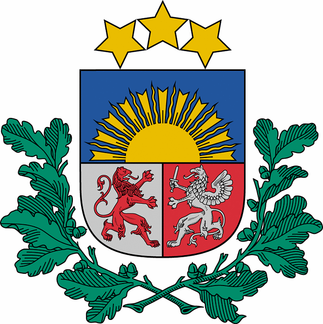 Малый расширенный герб Латвии